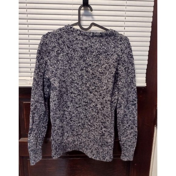 LL Bean Women's Navy & White 100% Cotton Pull Over Sweater Size S - Picture 2 of 8